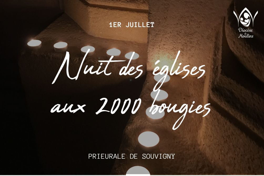 Nuit des églises aux 2000 bougies, à Souvigny