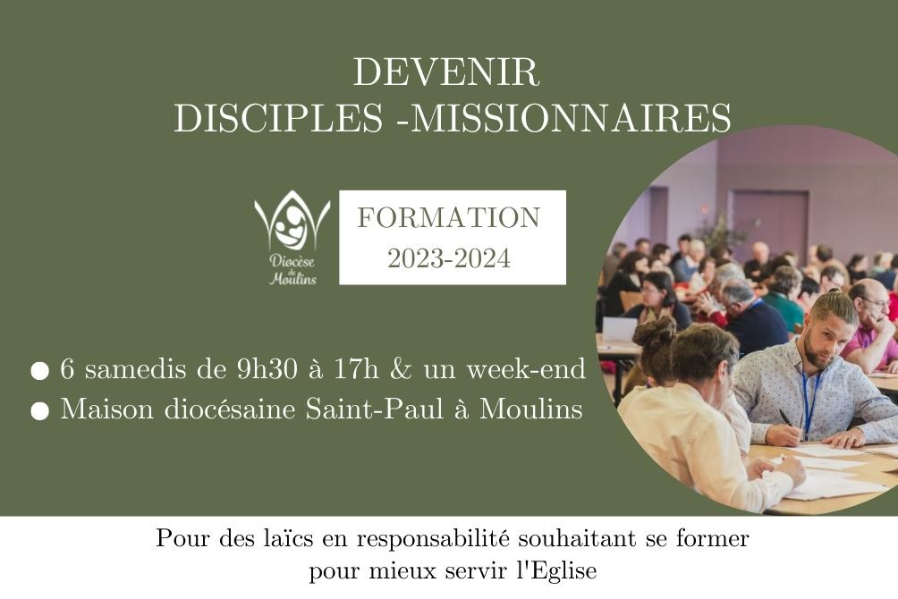 Formation 2022 - 2023 - Devenir des disciples missionnaires