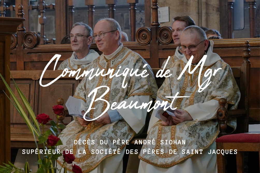 Communiqué de Mgr Marc Beaumont